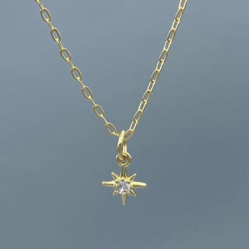 Tiny North Star Necklace - Gold Necklace