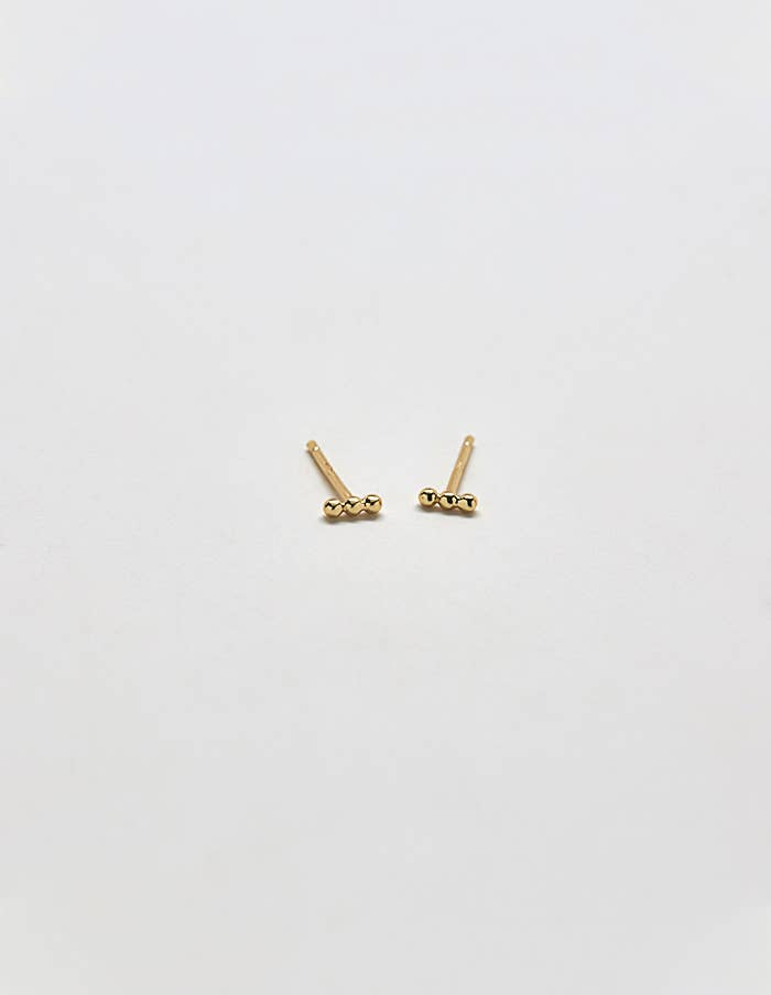 Admiral Row - Gold Vermeil Mini Bead Bar Earring