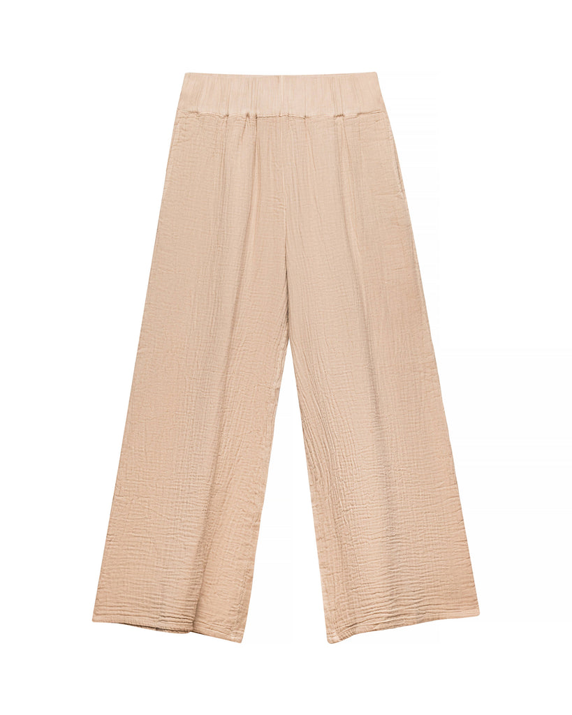 Honest Cotton - Crinkle Cotton Pant - Ecru Pant
