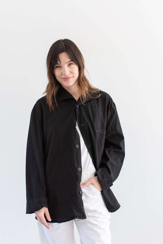 Rawson Illustrator Shirt - Black Button Down Shirt - Shacket - Unisex