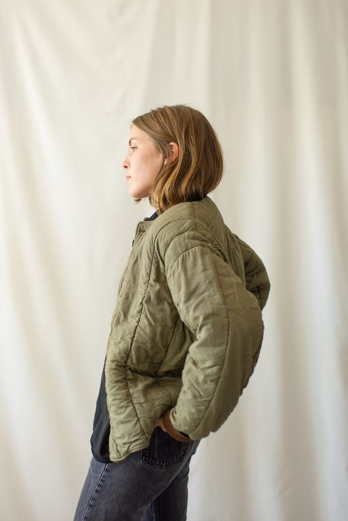 Rawson Vintage Green Cotton Quilt Liner Jacket