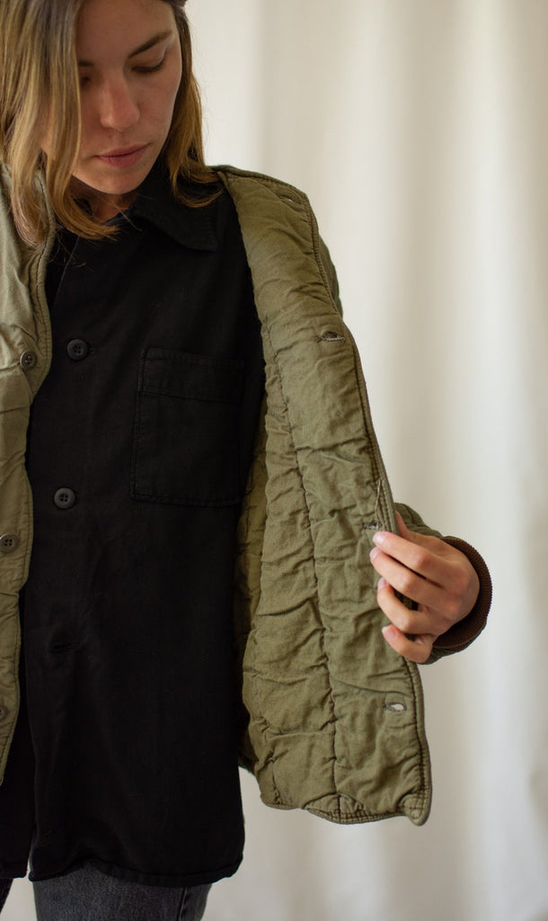 Rawson Vintage Green Cotton Quilt Liner Jacket