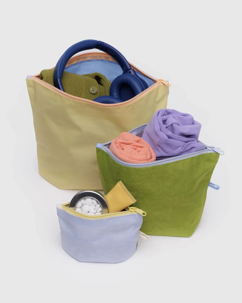 Baggu Go Pouch Set Pastel Colorblock