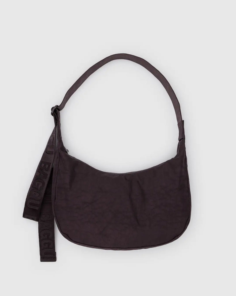 Baggu Medium Nylon Crescent Bag Chocolate Plum