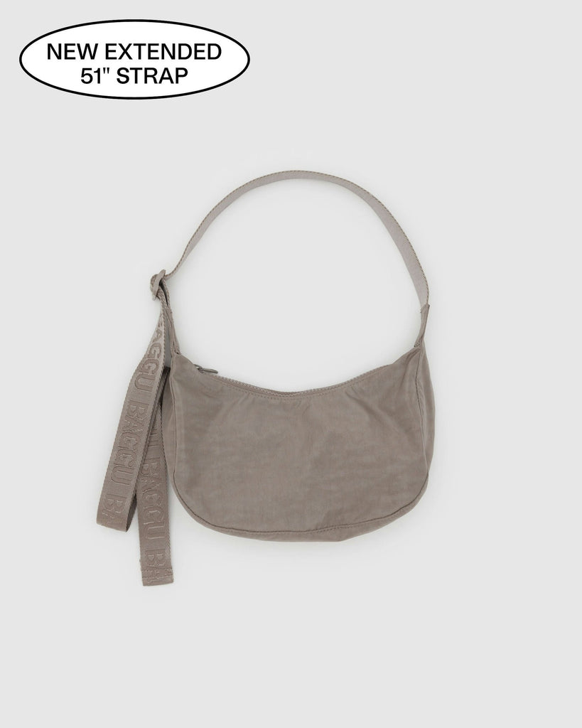 Baggu Small Nylon Crescent Bag Dove Grey
