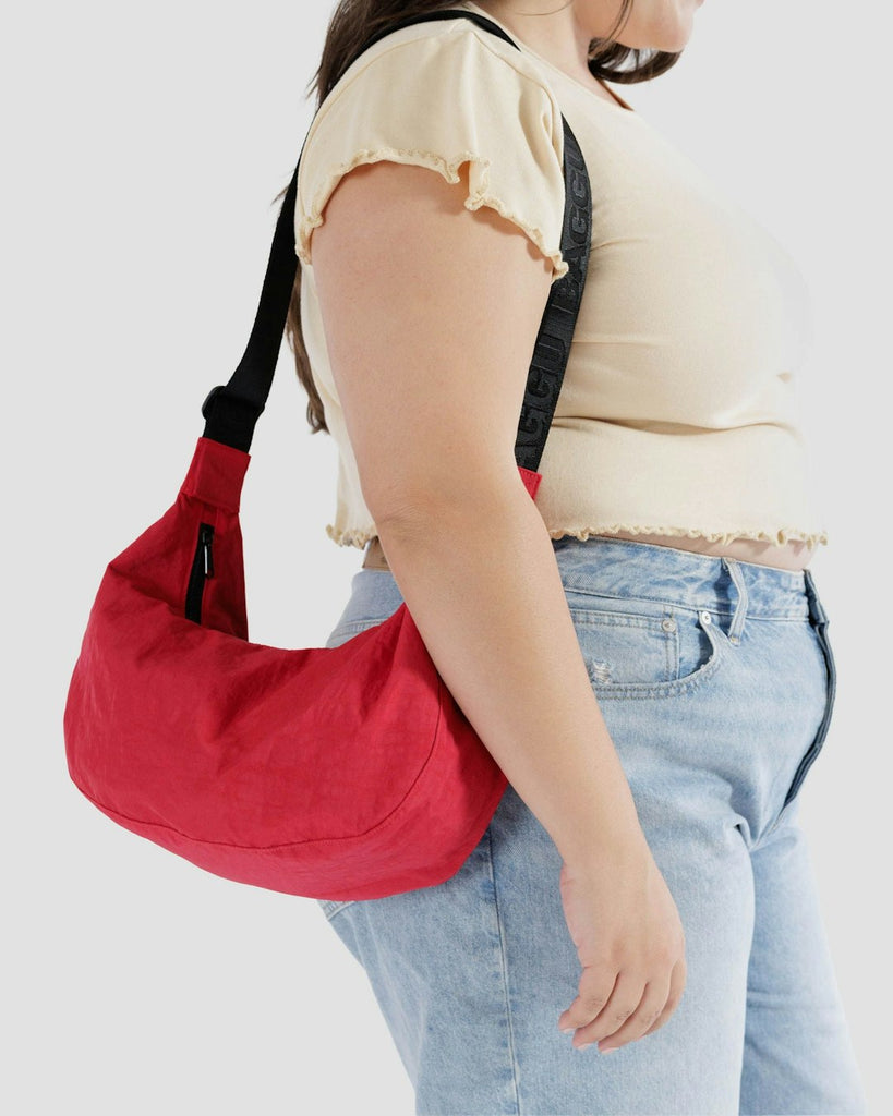 Baggu Medium Nylon Crescent Bag Red