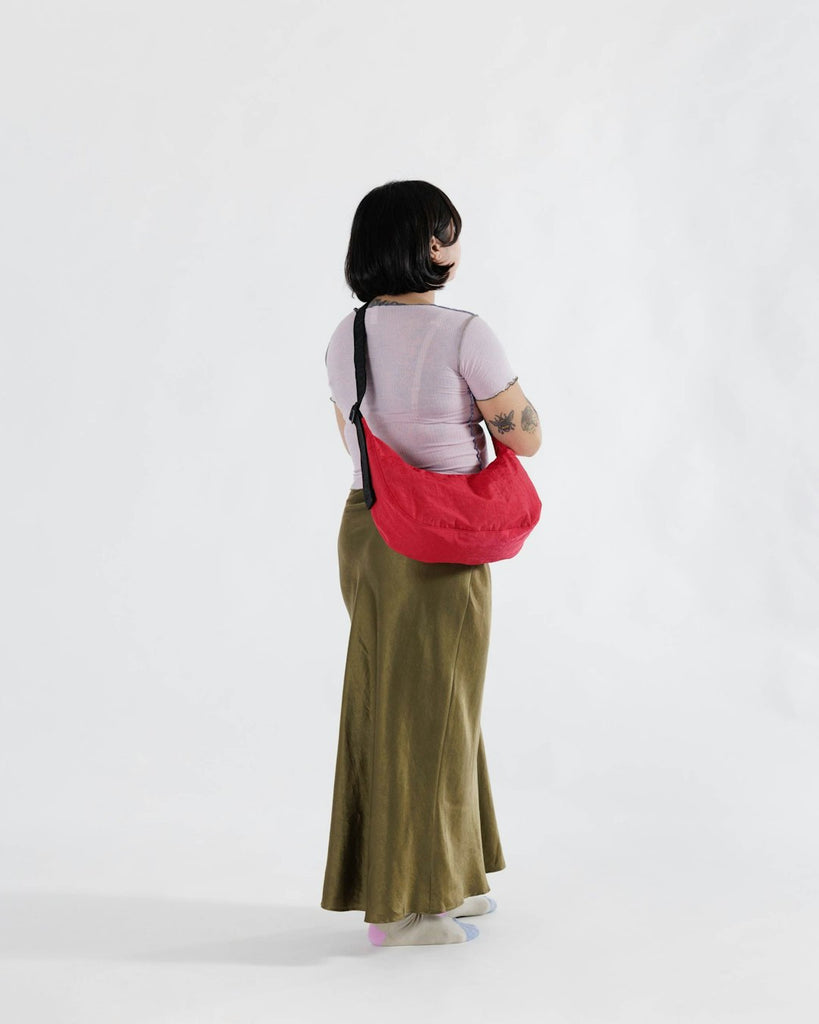 Baggu Medium Nylon Crescent Bag Red