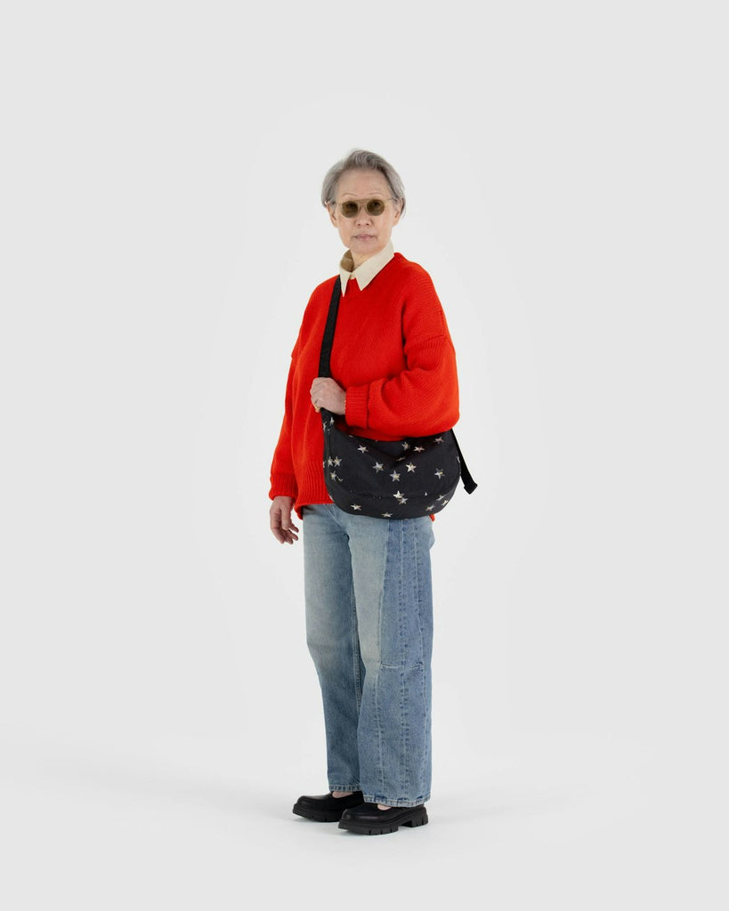 Baggu Medium Nylon Crescent Bag Stars