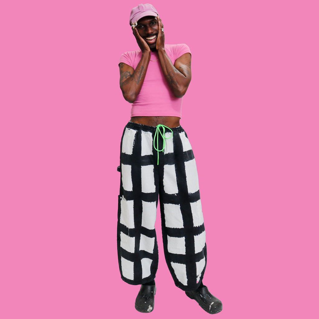 Meals Clothing Licorice Check Chef Pant