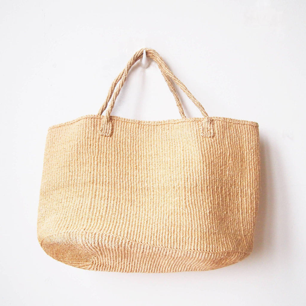 Woven Sisal Large Tote in Oat