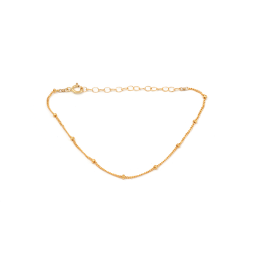Gold Dotted Chain Necklace