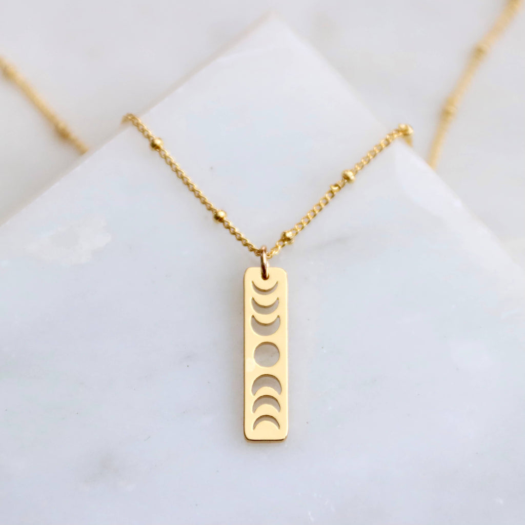 Gold Moon Phase Necklace