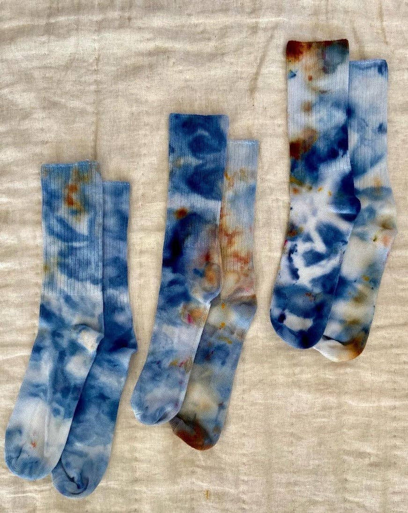 Mira Blackman Natural Dyed Bamboo Socks in Dawn Blue