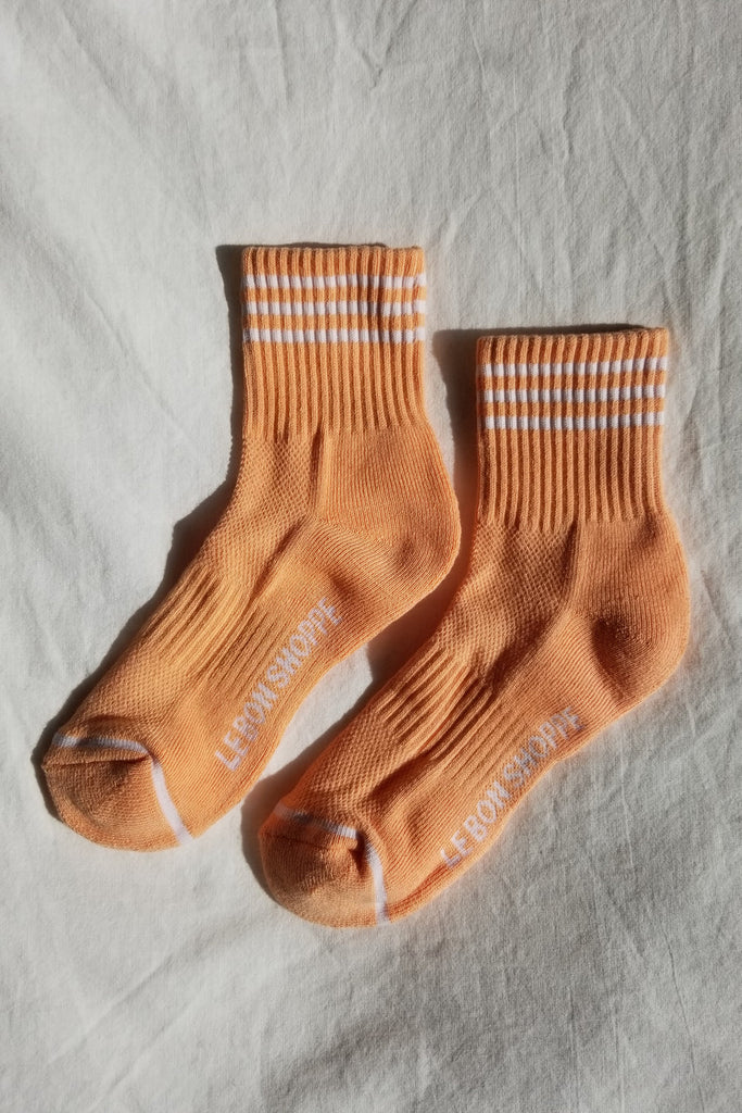 le bon shoppe girlfriend socks - orange socks