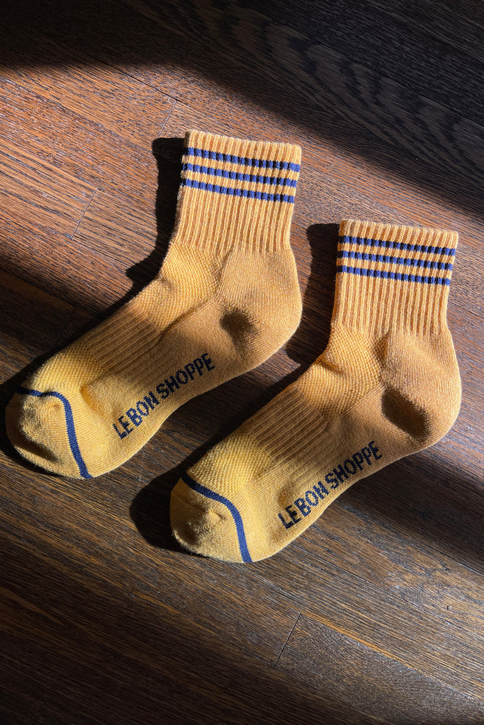 le bon shoppe girlfriend socks - yellow socks