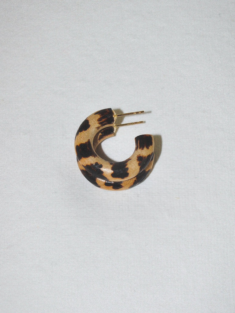 Leopard Mini Hoop Earrings