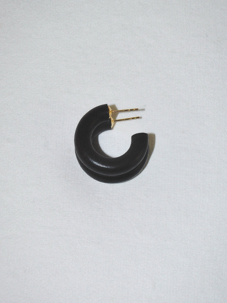 Midnight Black Mini Hoop Earring
