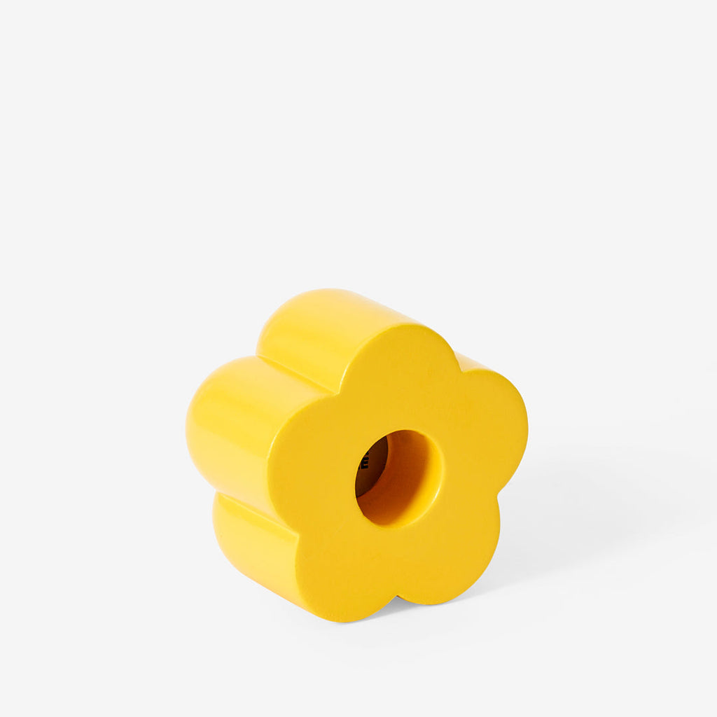 Yellow Poppy Taper Candle and Incense Holder 