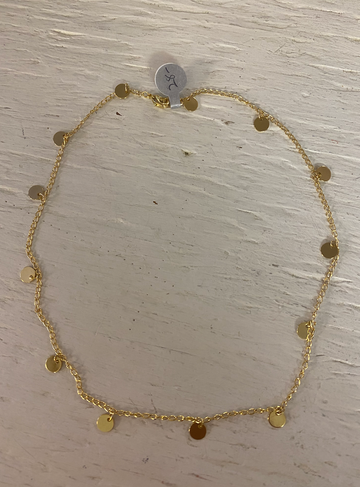Dainty Disk Gold Necklace