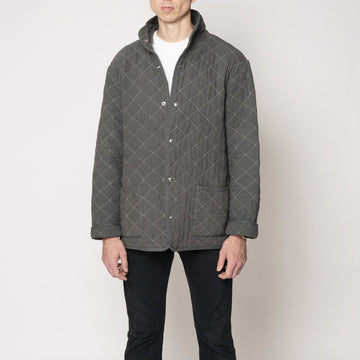 Grey Unisex Quilted Canvas Jacket