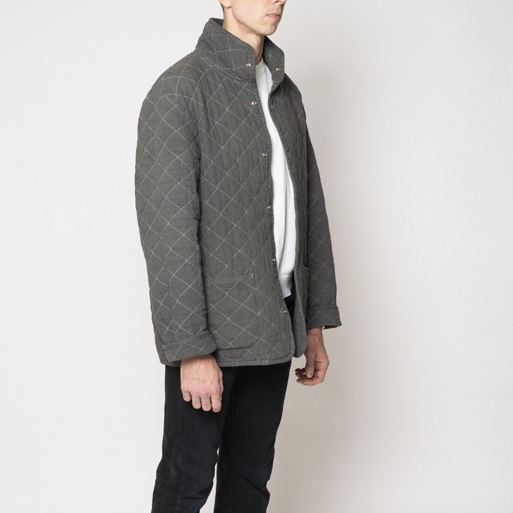 Utility Canvas Quilted Jacket Unisex - Grey