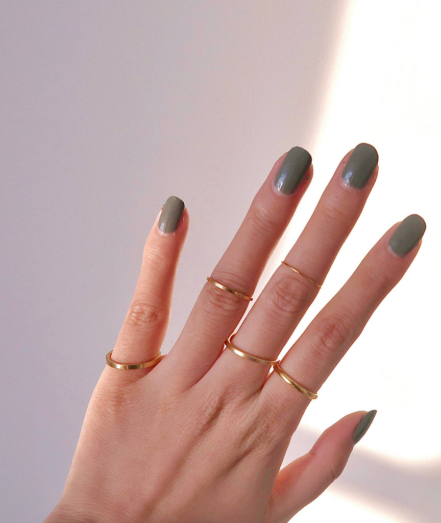 Furano Studio 18k Simple Gold Thin Band Ring