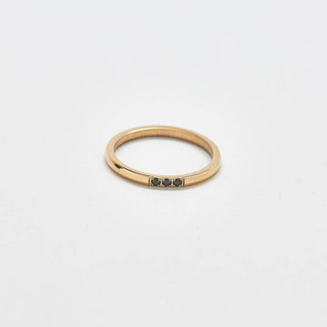 Admiral Row Black Pave Gold Stacking Ring