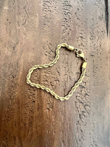Gold Rope Chain Bracelet