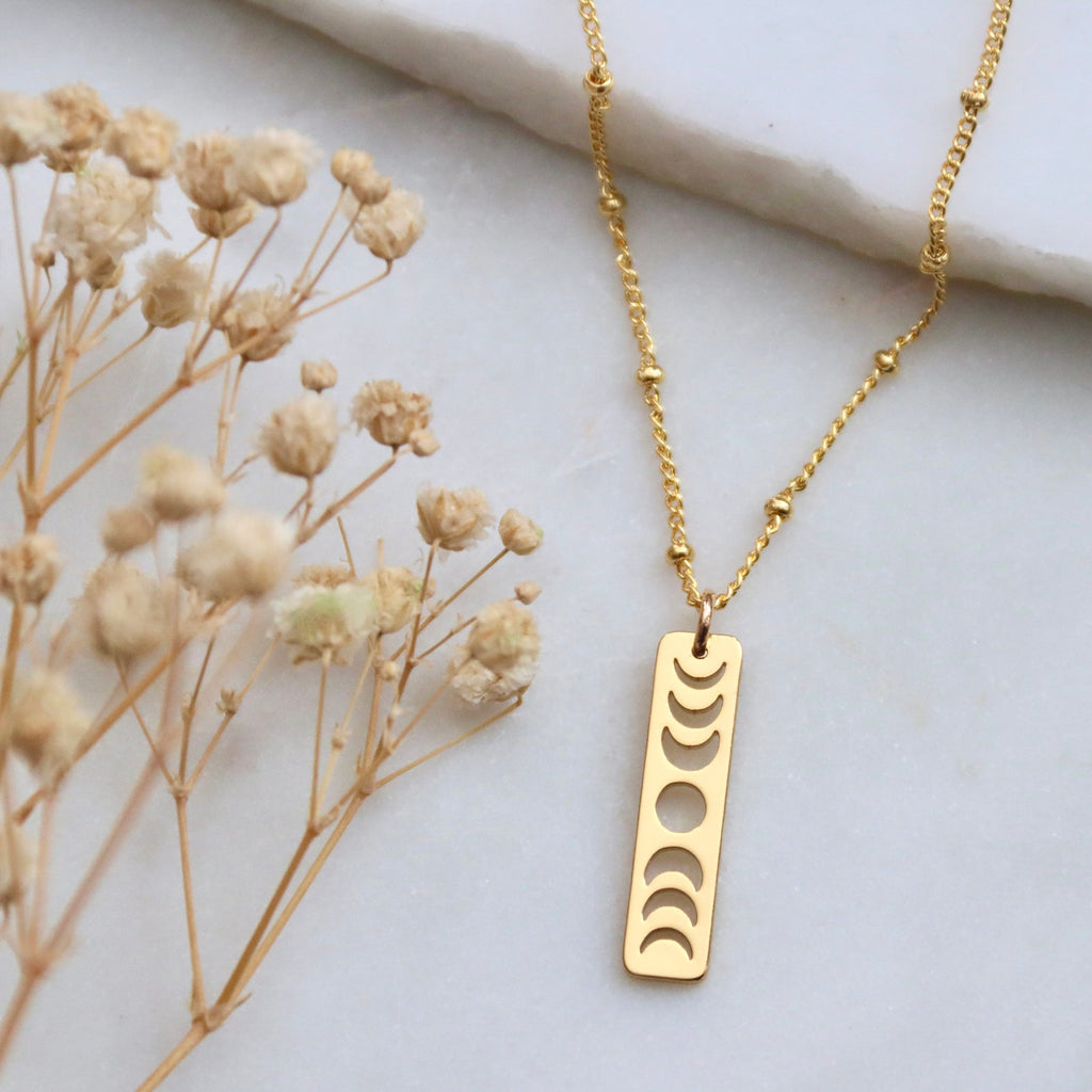 Gold Moon Phase Necklace