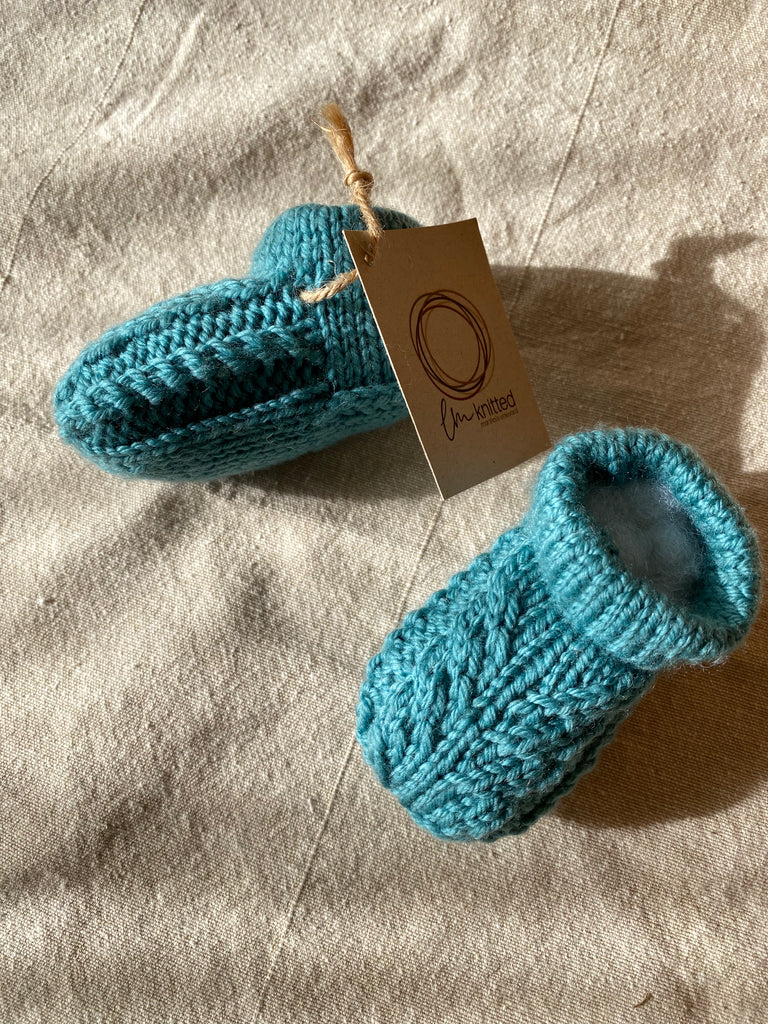Knitted Wool Baby Booties