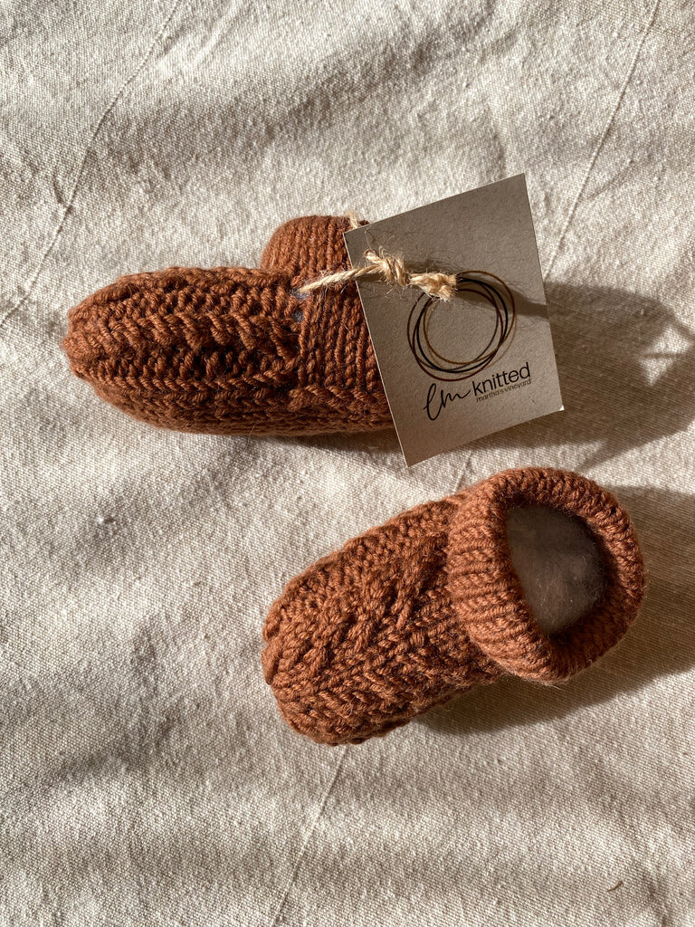 Knitted Wool Baby Booties