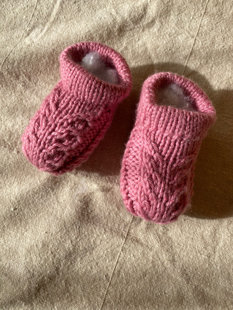 Knitted Wool Baby Booties